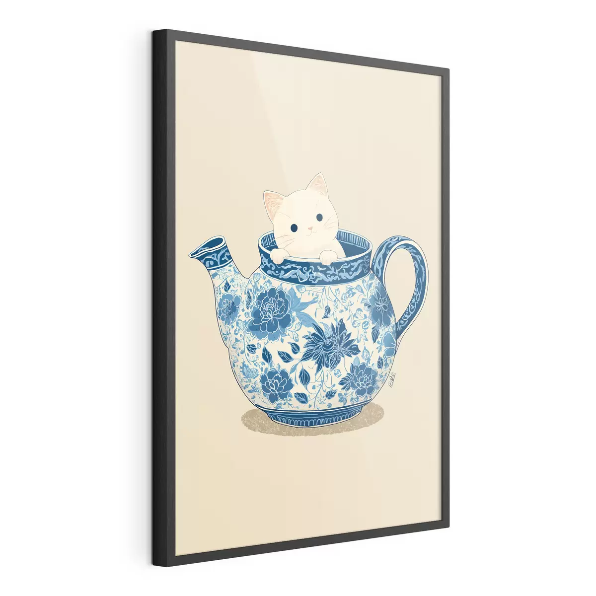 Poster Katze in der Teekanne f46431