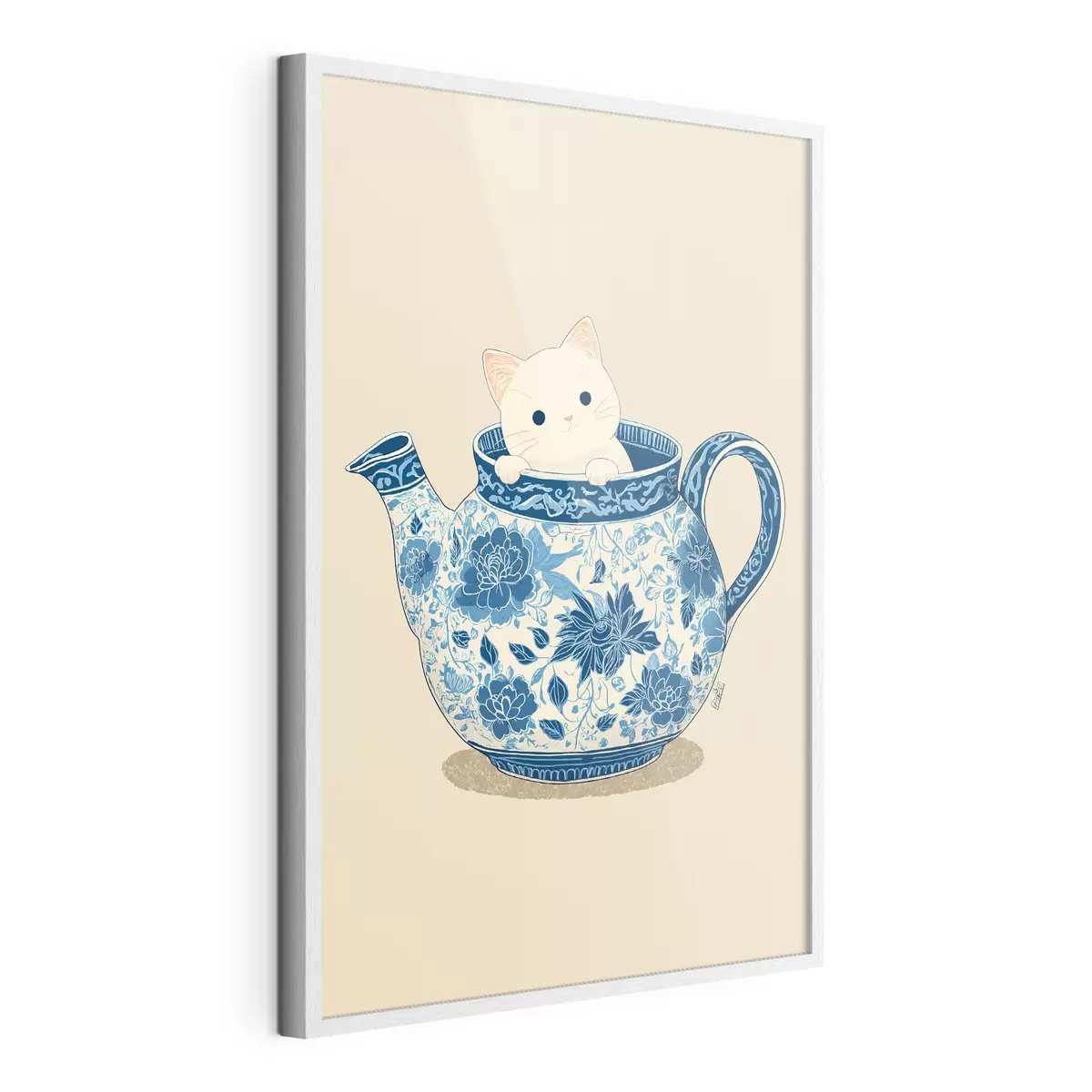 Poster Katze in der Teekanne f46431