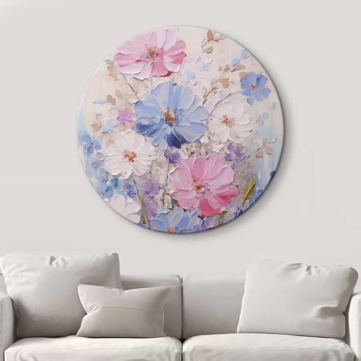 Runde Wandbilder Blumenstrauß r46389