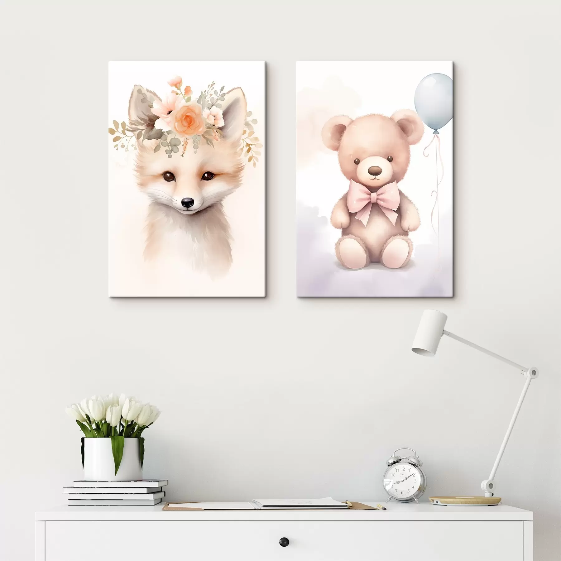 Fototapete Fuchs und Bär m00921