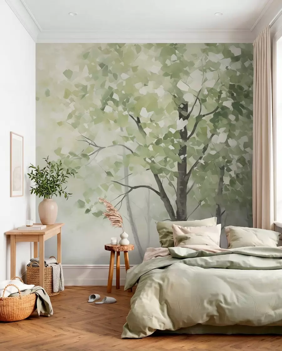 Fototapete Abstrakte Bäume als Imitation von Gemälden w04781