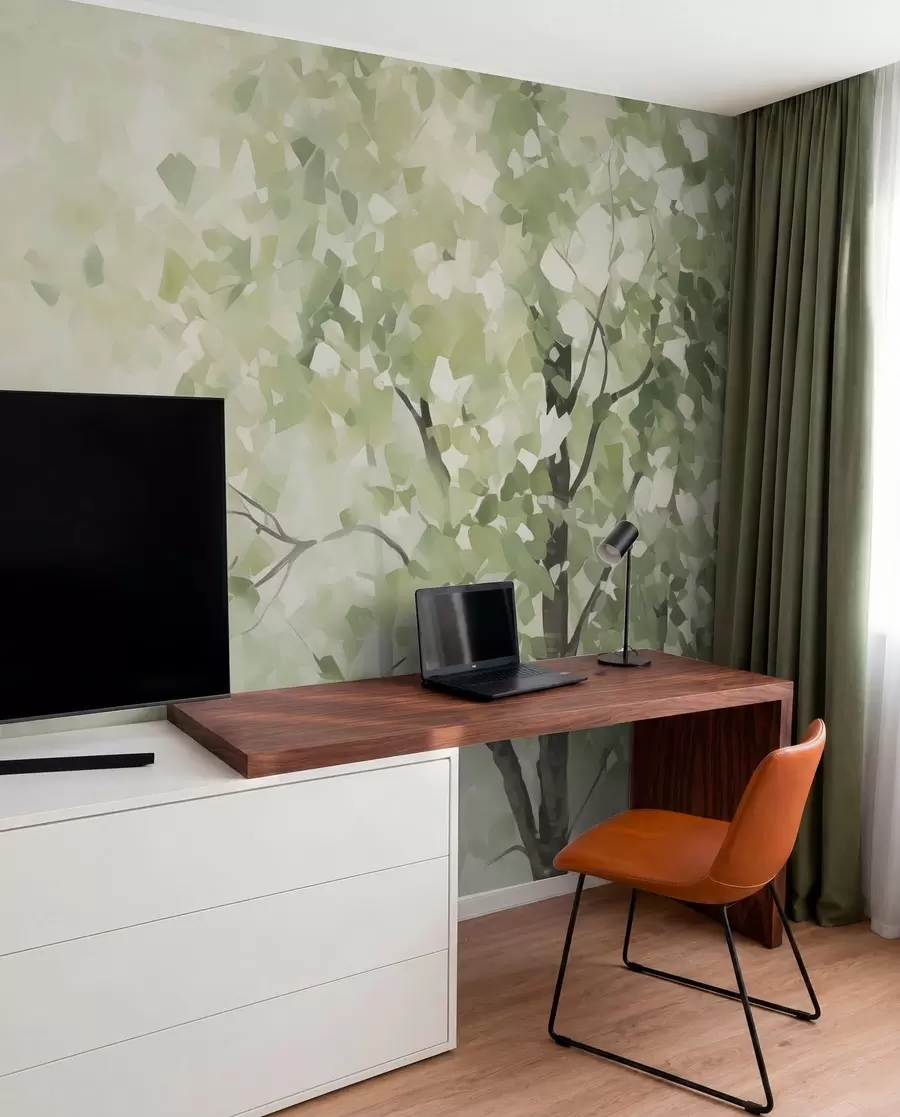 Fototapete Abstrakte Bäume als Imitation von Gemälden w04781