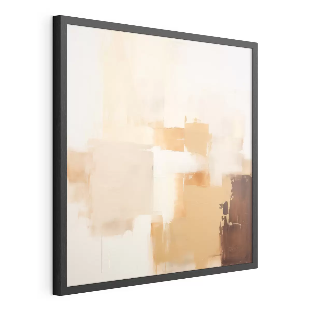 Poster Beige- und braune geometrische Formen im abstrakten Stil f46306