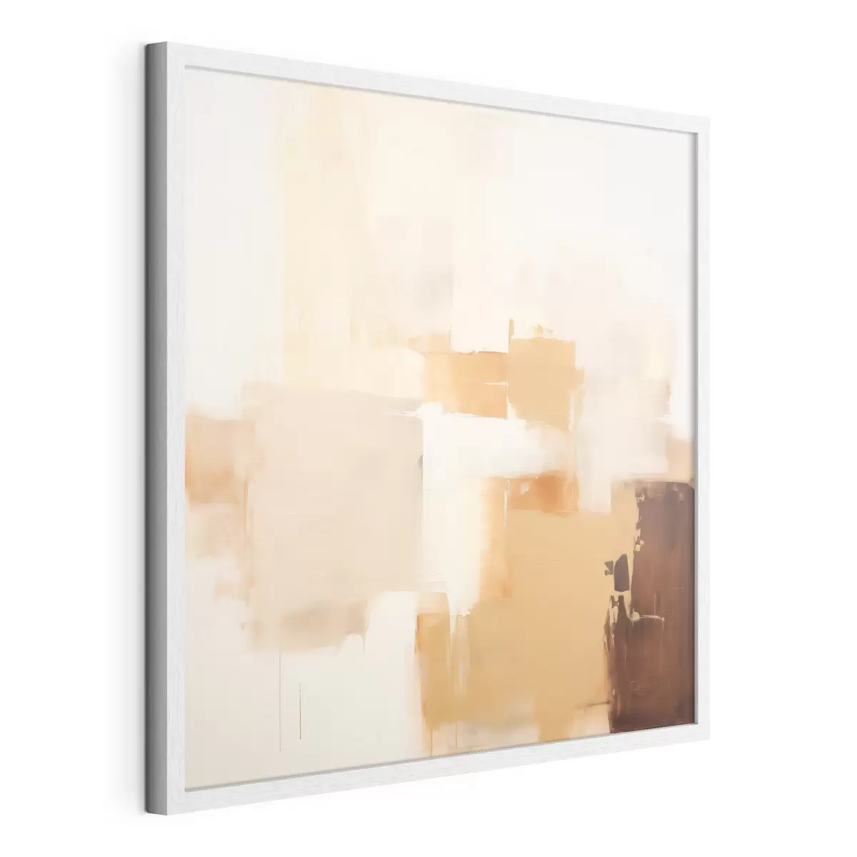 Poster Beige- und braune geometrische Formen im abstrakten Stil f46306