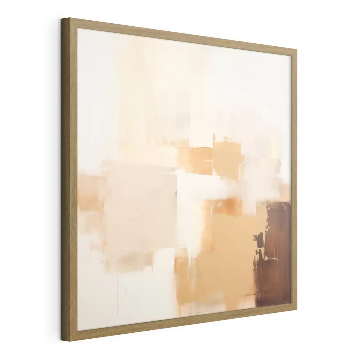 Poster Beige- und braune geometrische Formen im abstrakten Stil f46306