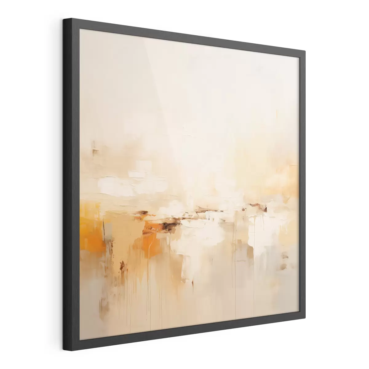 Poster Leichte Öl-Abstraktion mit orangefarbenen Akzenten f46315