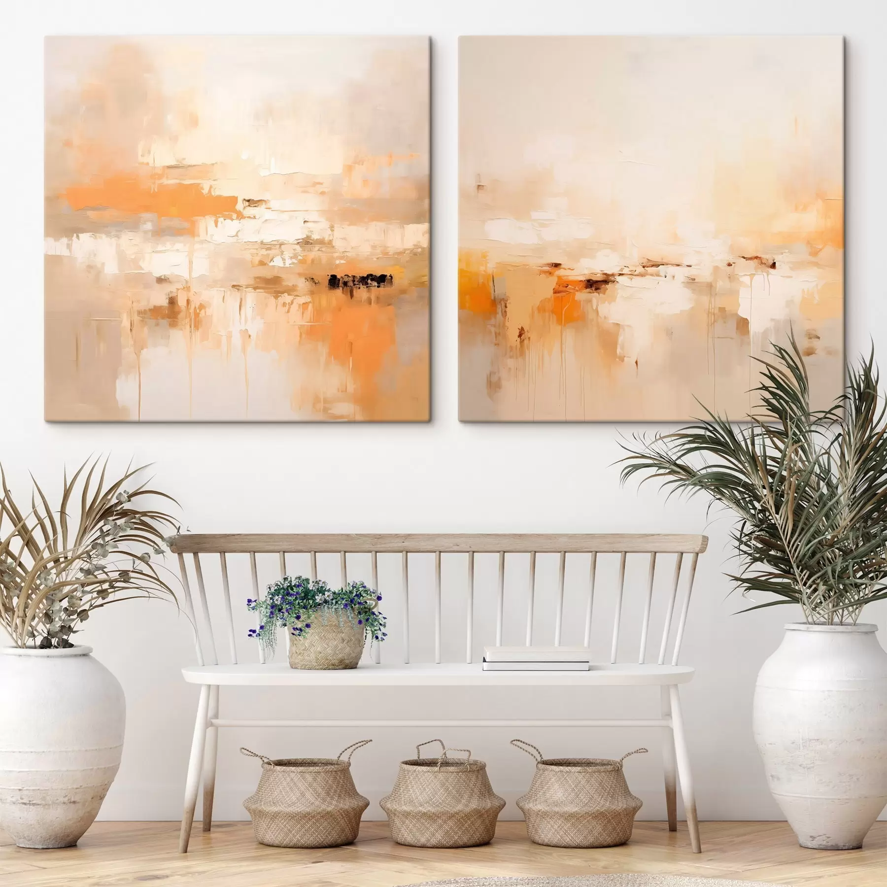 Fototapete Leichte abstrakte Malerei in Herbsttönen m00895