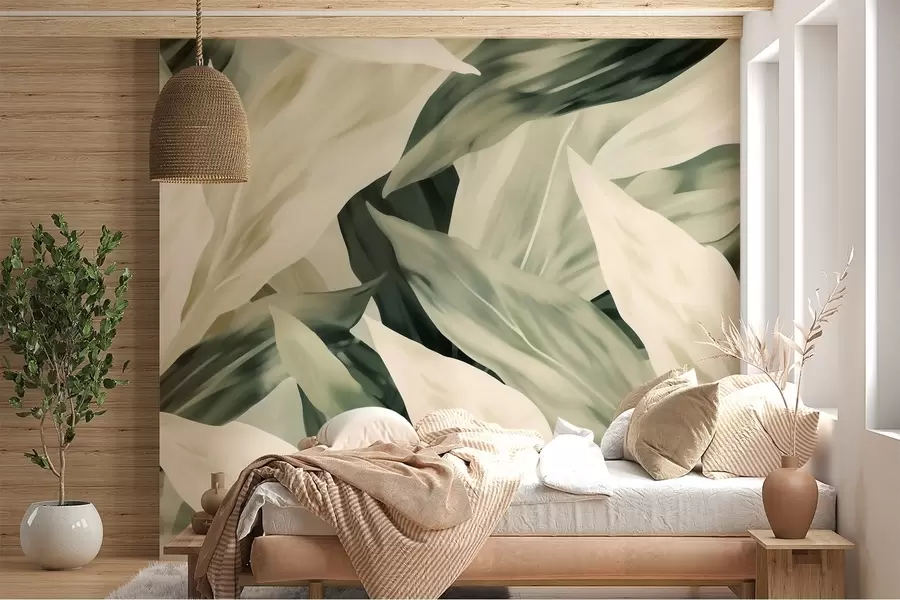 Fototapete Gemalte Blätter w04799