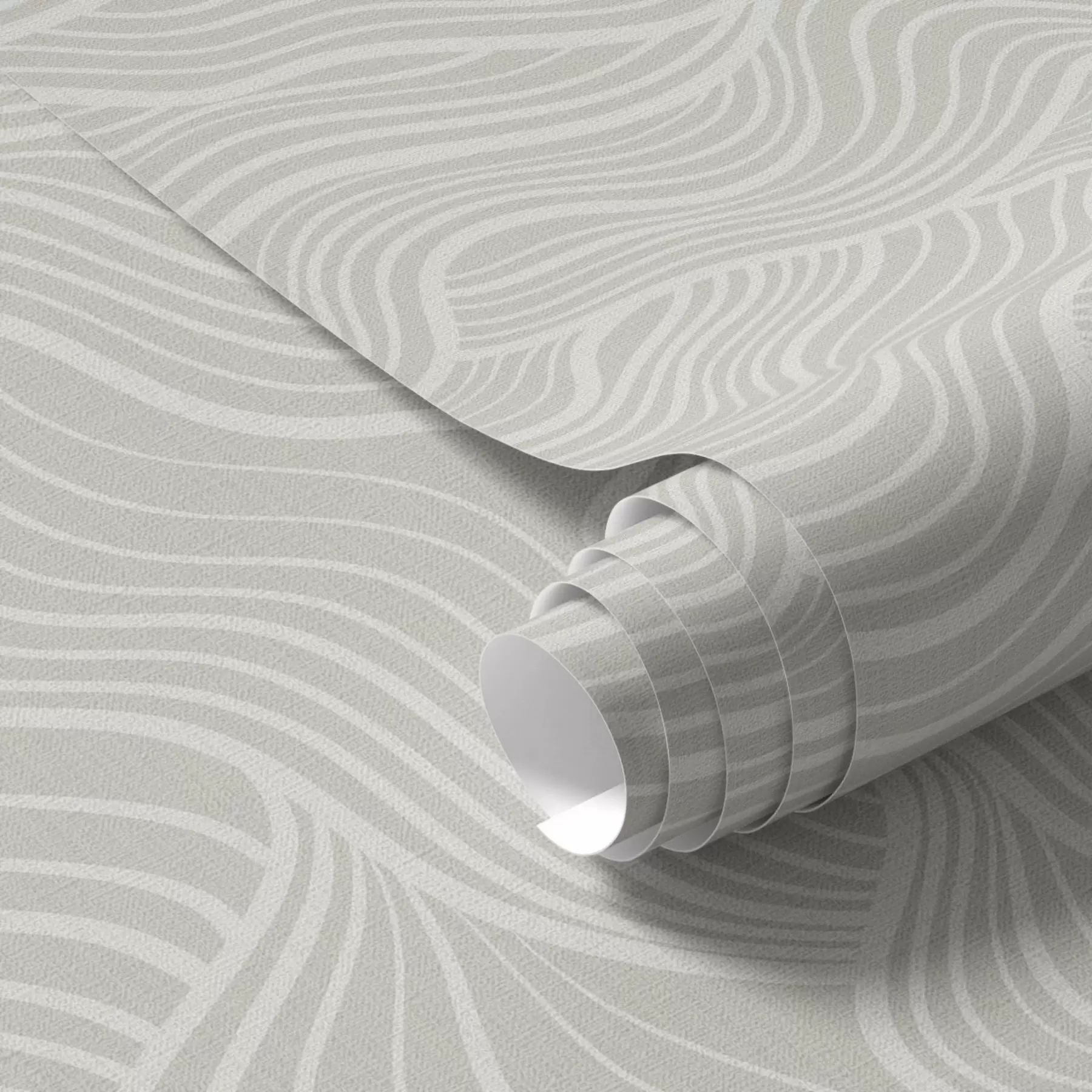 Fototapete Wellen auf grau-olivem Hintergrund mit Stoffstruktur a00681