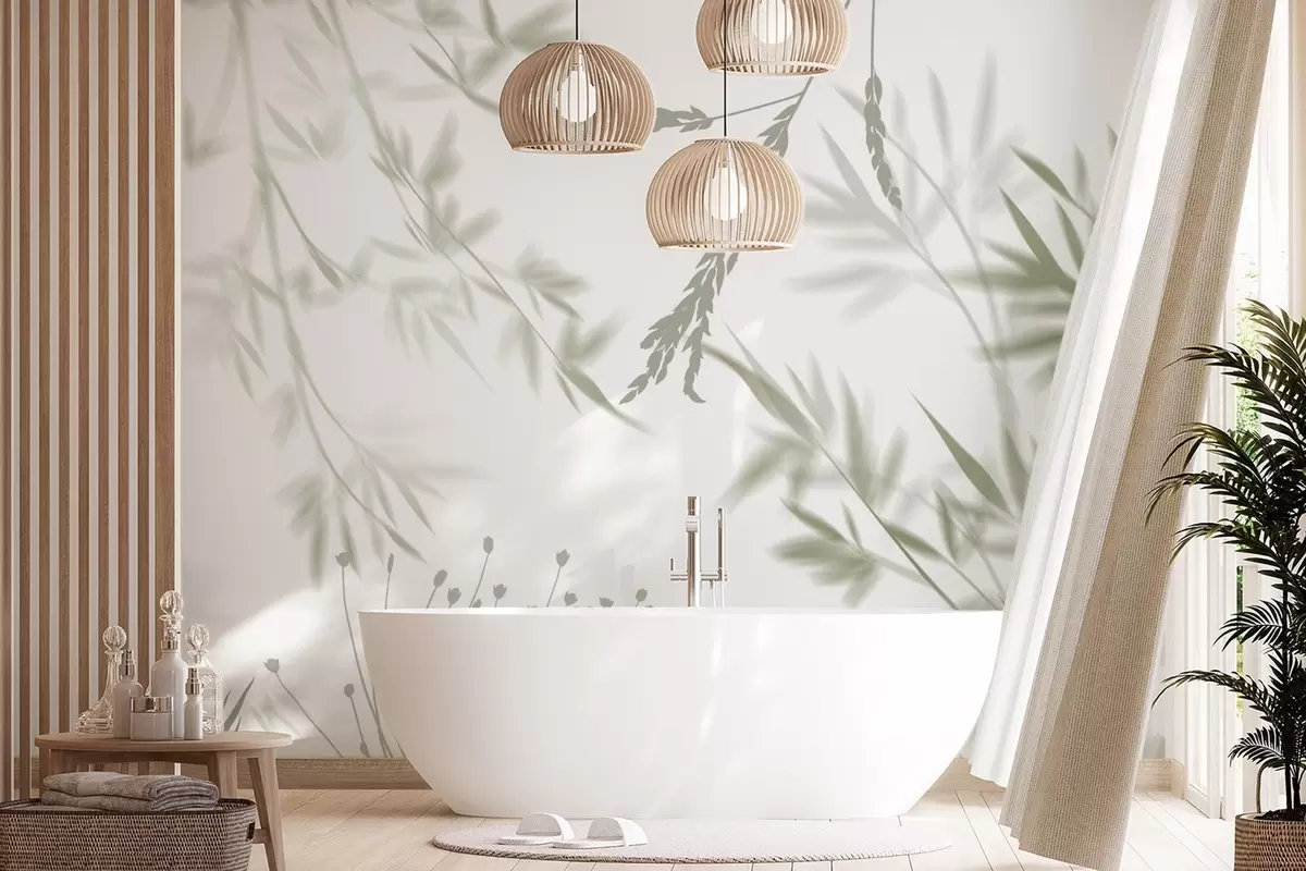 Fototapete Laub-Silhouetten w04850 Fototapete Laub-Silhouetten w04850