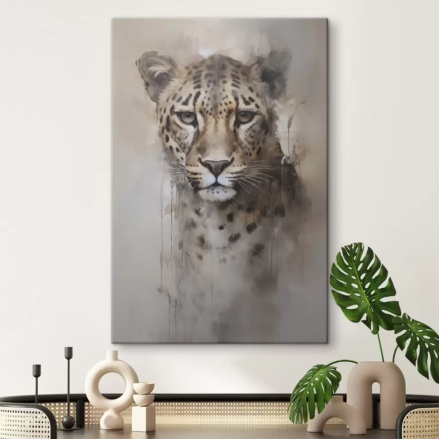 Fototapete Leopardenimitat-Gemälde s46434