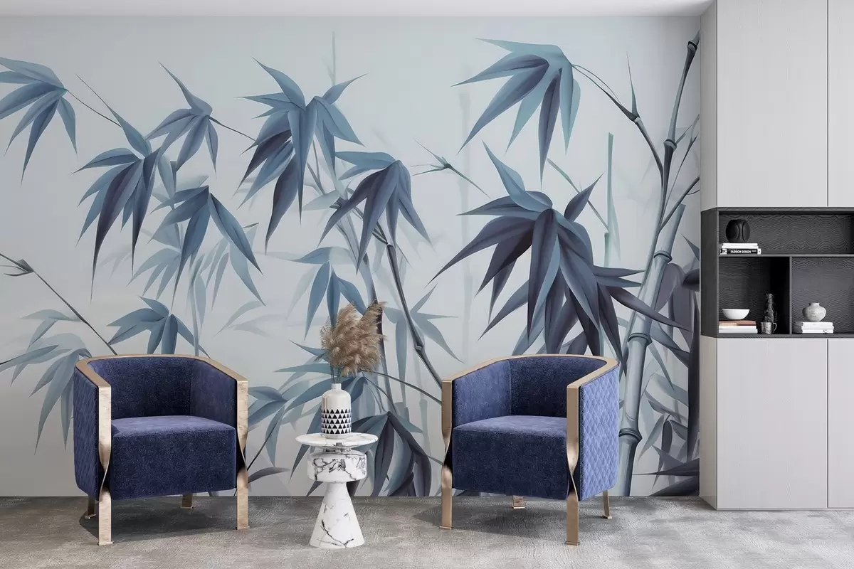 Fototapete Bambus auf einem hellen Aquarellhintergrund w04834v2 Fototapete Bambus auf einem hellen Aquarellhintergrund w04834v2