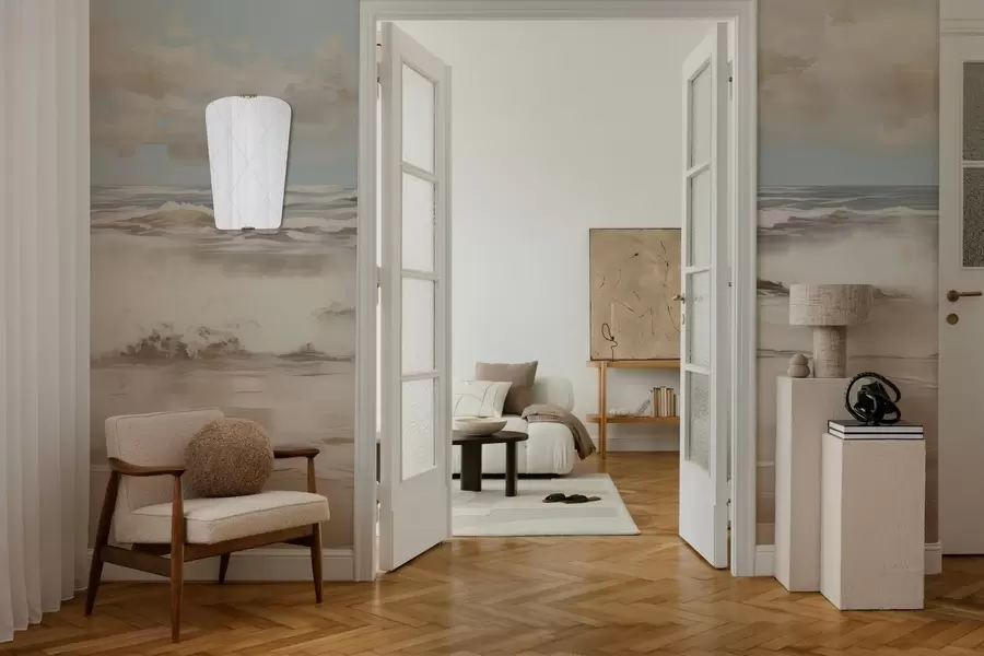 Fototapete Pastellfarbene Meereslandschaft w04836