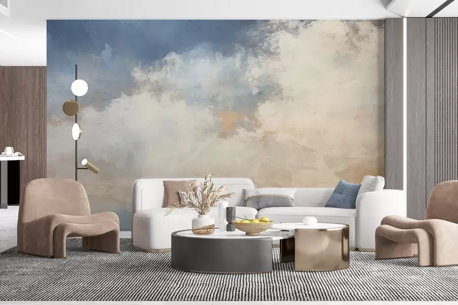 Fototapete Abstraktes Bild von Wolken im Loft-Stil w04841