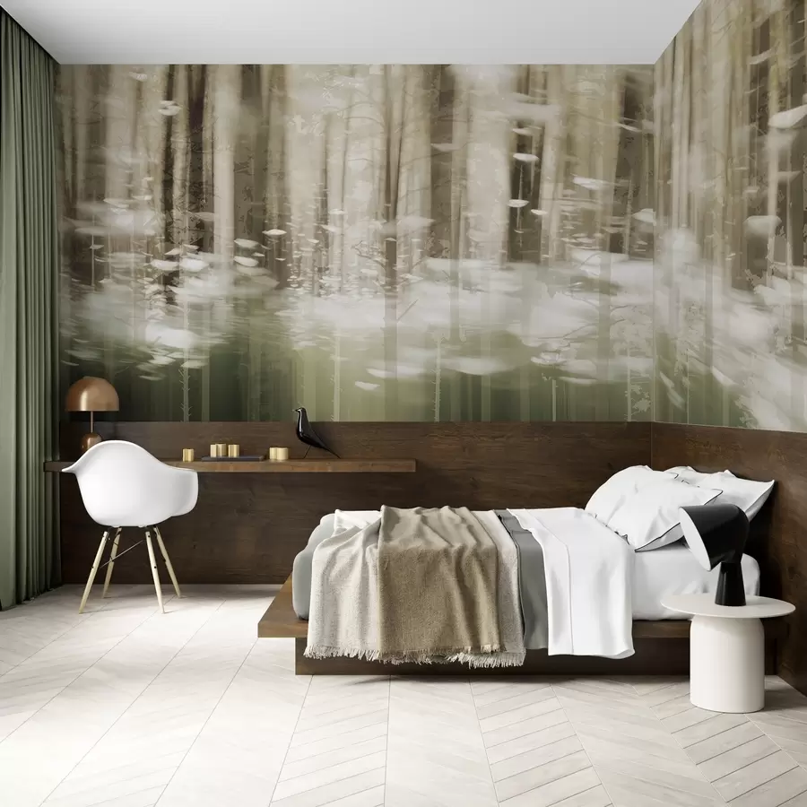 Fototapete Stilisierte Baumstämme in Pastellfarben w04844