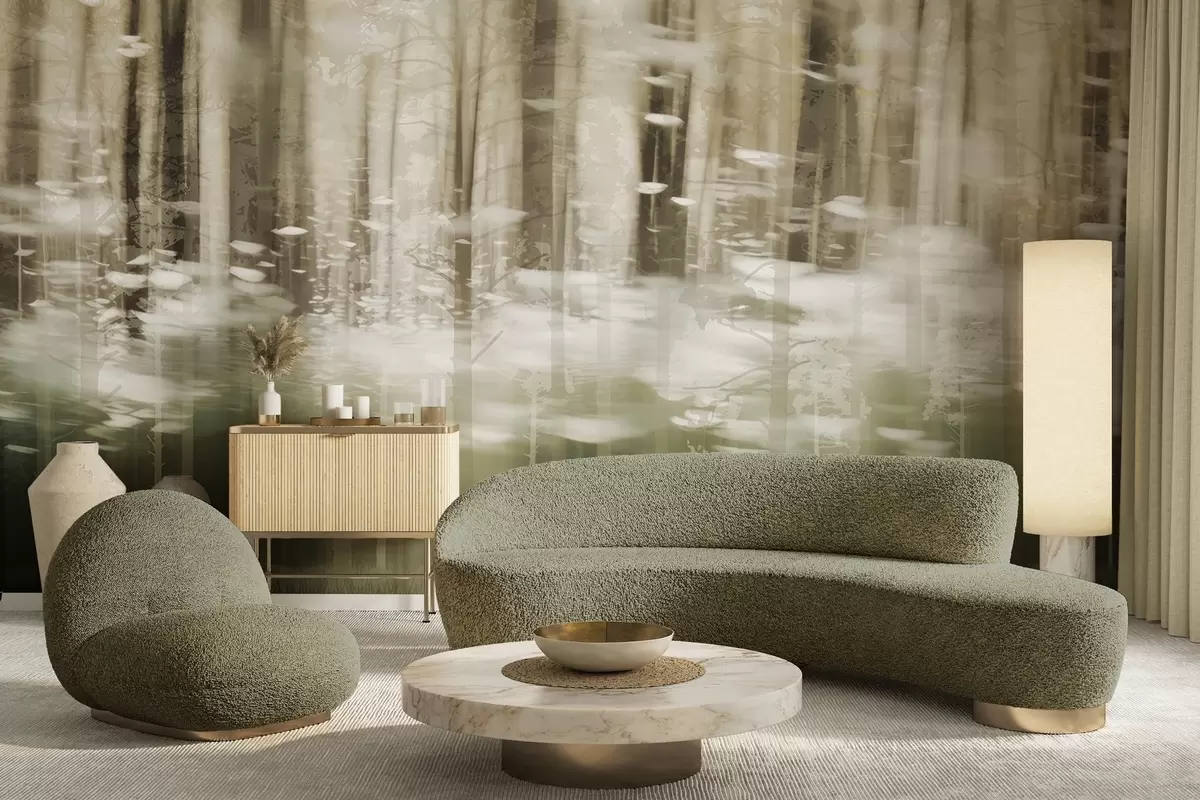 Fototapete Stilisierte Baumstämme in Pastellfarben w04844 Fototapete Stilisierte Baumstämme in Pastellfarben w04844