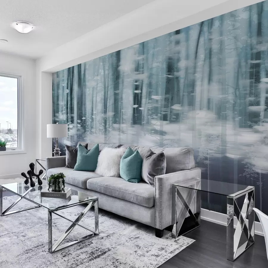 Fototapete Stilisierte Baumstämme in Pastellfarben w04844v1