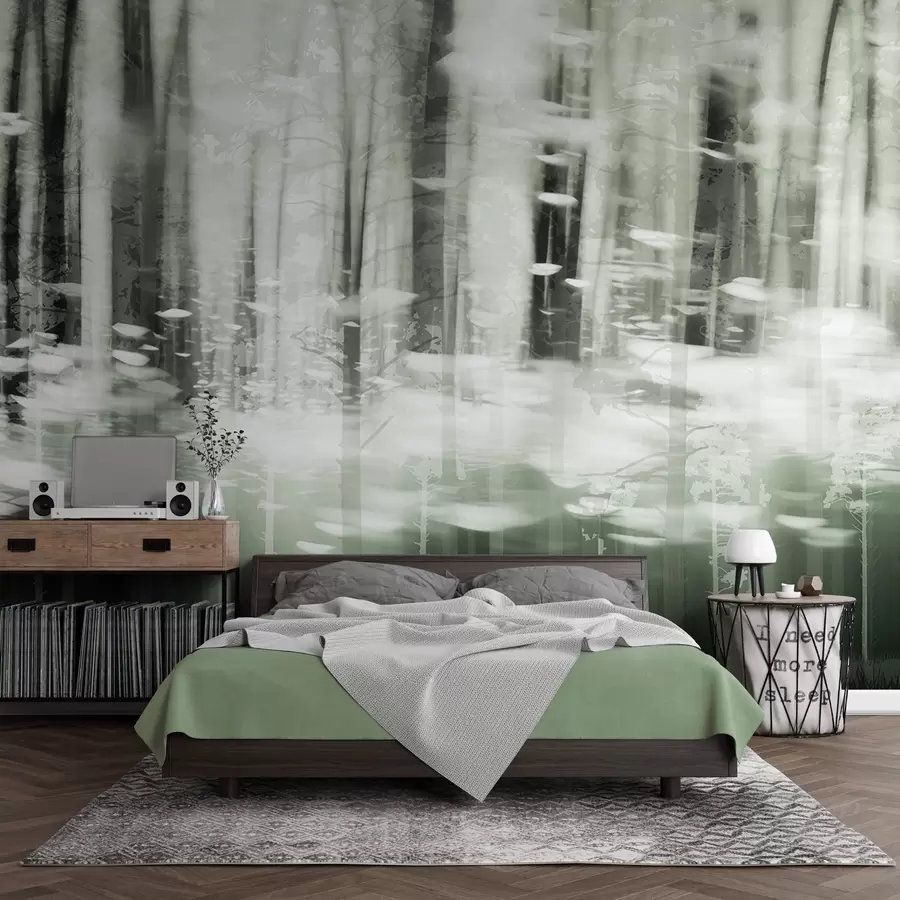 Fototapete Stilisierte Baumstämme in Pastellfarben w04844v3