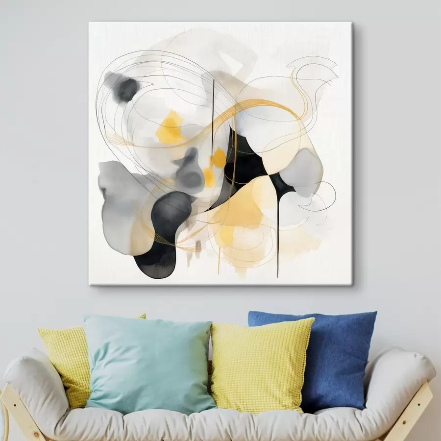 Fototapete Chaotische Linien und Flecken im modernen Stil s46335 Fototapete Chaotische Linien und Flecken im modernen Stil s46335