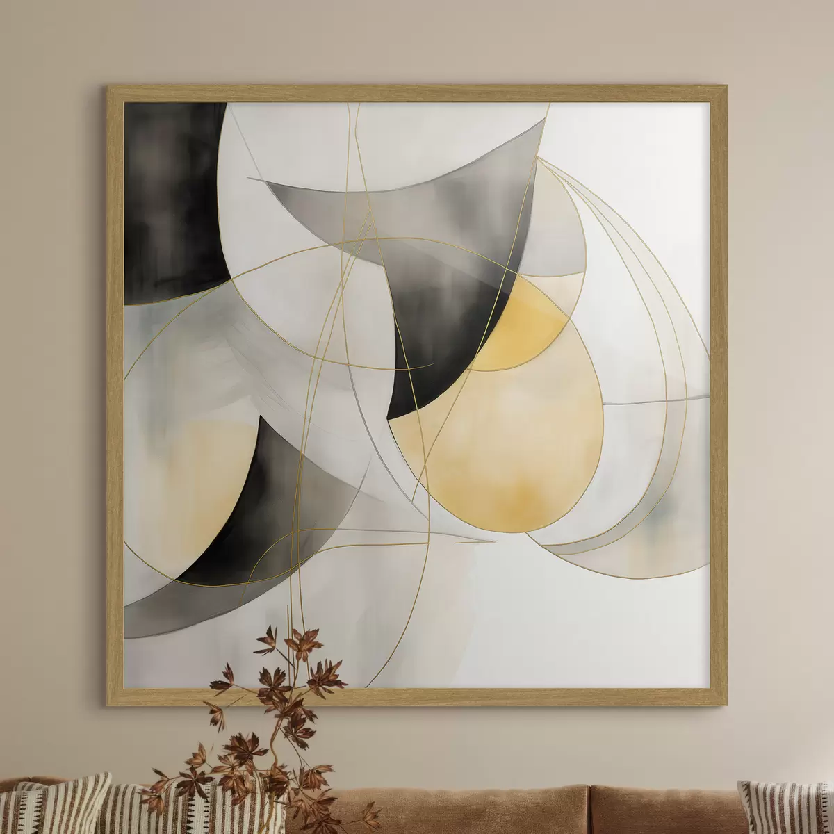 Poster Geometrische Abstraktion im modernen Stil f46328