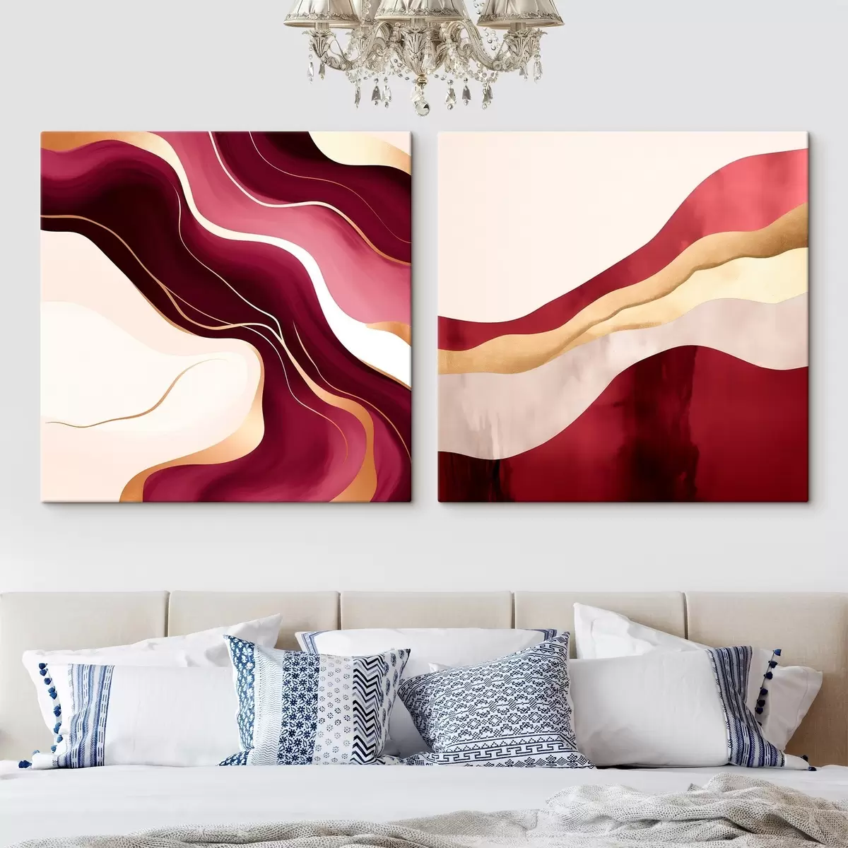 Fototapete Wellig-abstrakt, satte Farbtöne m00903