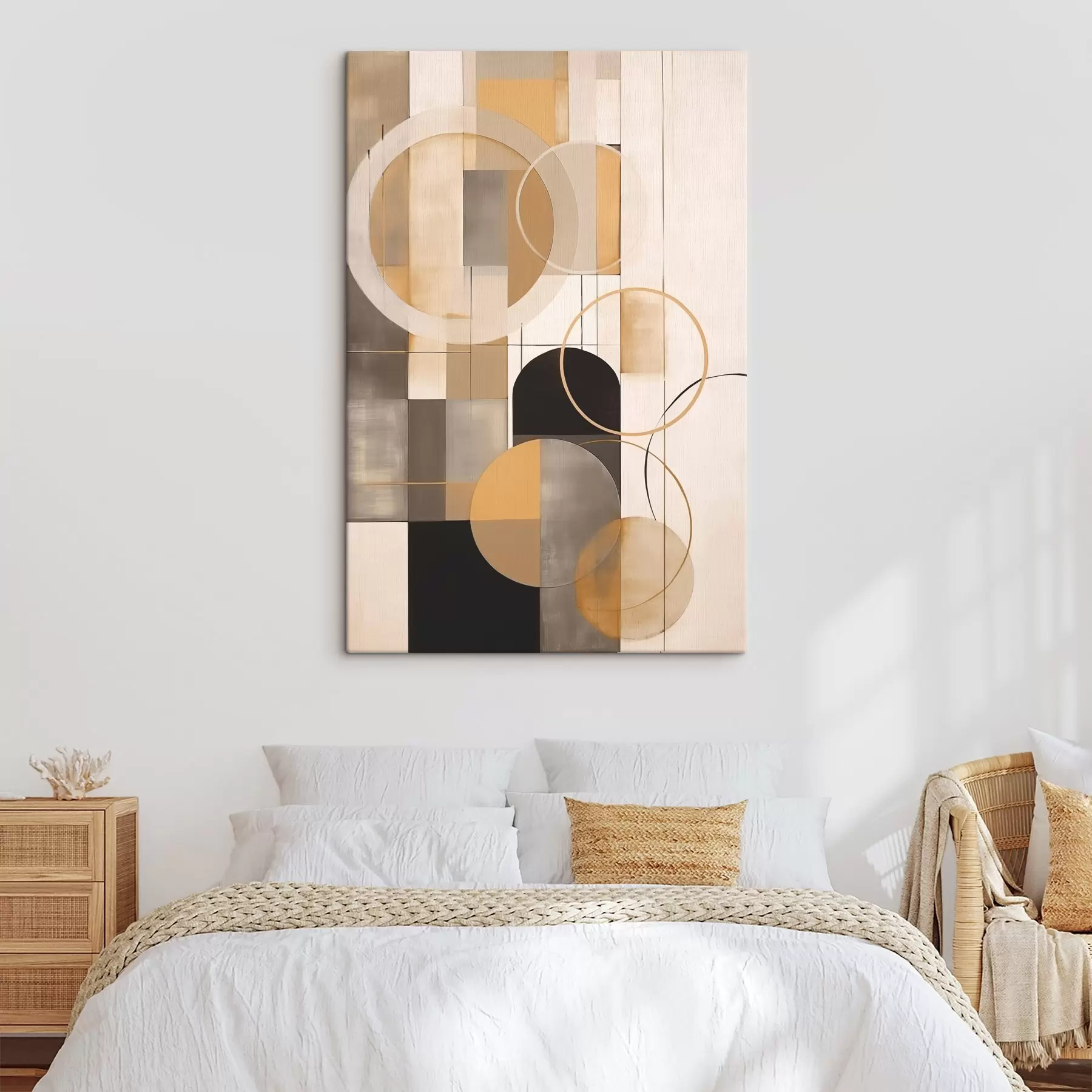 Fototapete Geometrische Abstraktion mit Kreisen s46359