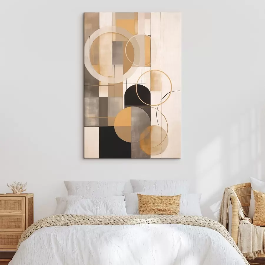 Fototapete Geometrische Abstraktion mit Kreisen s46359