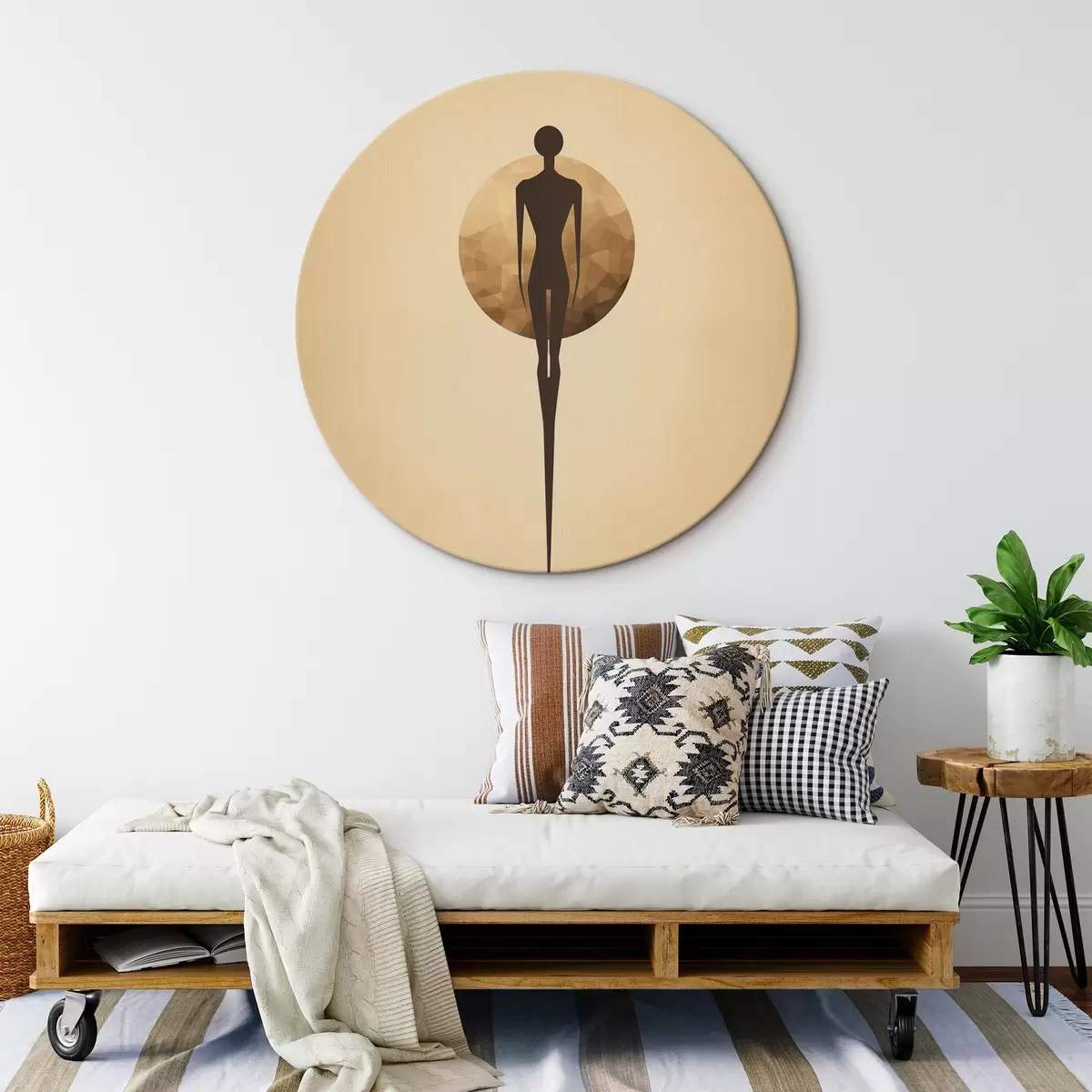 Runde Wandbilder Abstrakte Silhouette r46356