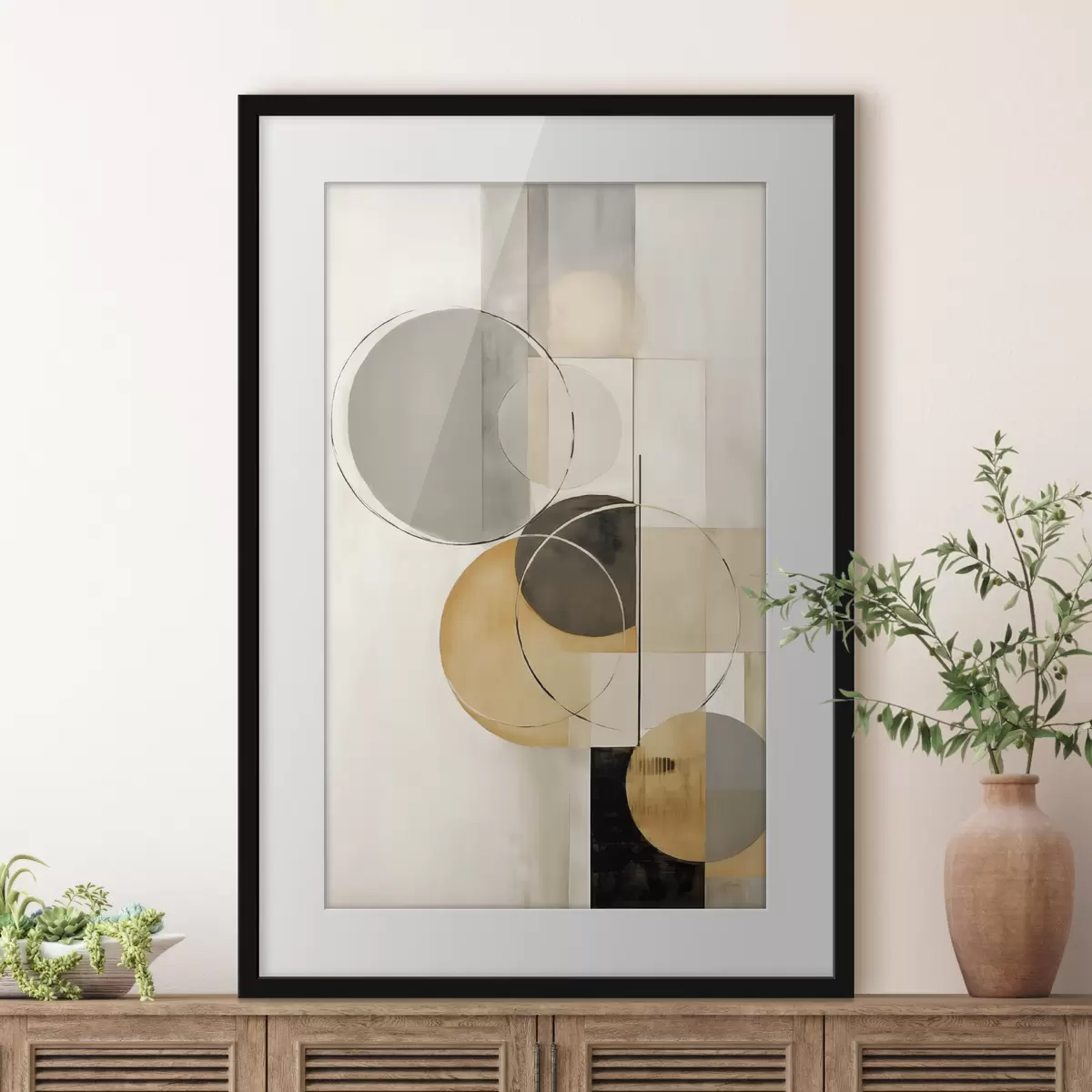 Poster Kreise und Augenblick f46358