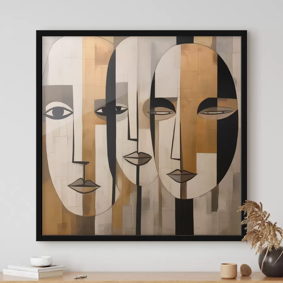 Fototapete Abstrakte Gesichter f46452