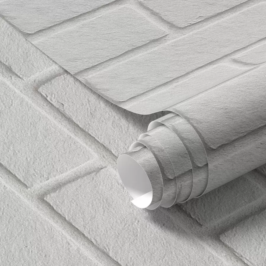 Fototapete Weiße Ziegelstruktur, horizontale Anordnung a00877