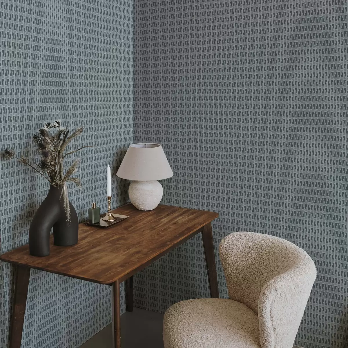 Fototapete Tealfarbenes Glasgitter mit diagonalen Streben a00902