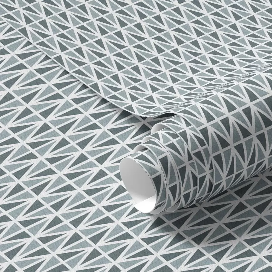 Fototapete Feines weißes Diamantgitter über gedämpftem Blaugrün a00903