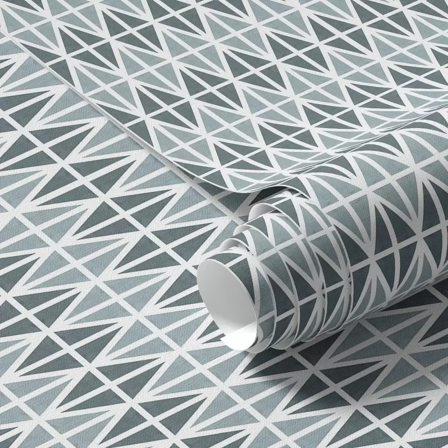 Fototapete Weißes Gitter mit dunkelgrünen Kreuzen, geometrisches Muster a00904