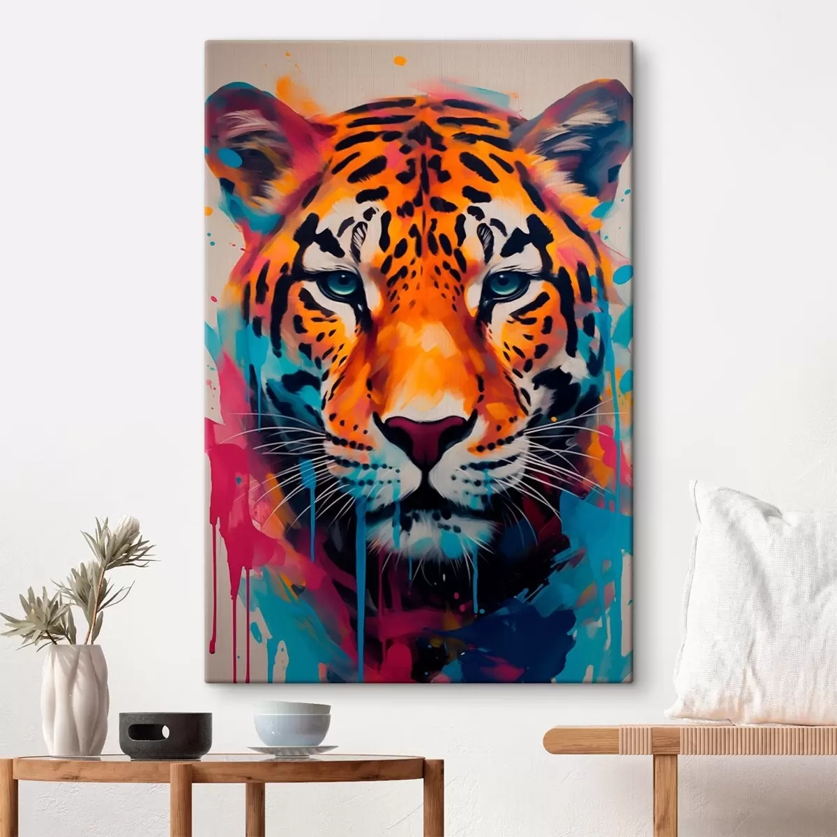 Fototapete Jaguar im Street-Art-Stil s46476