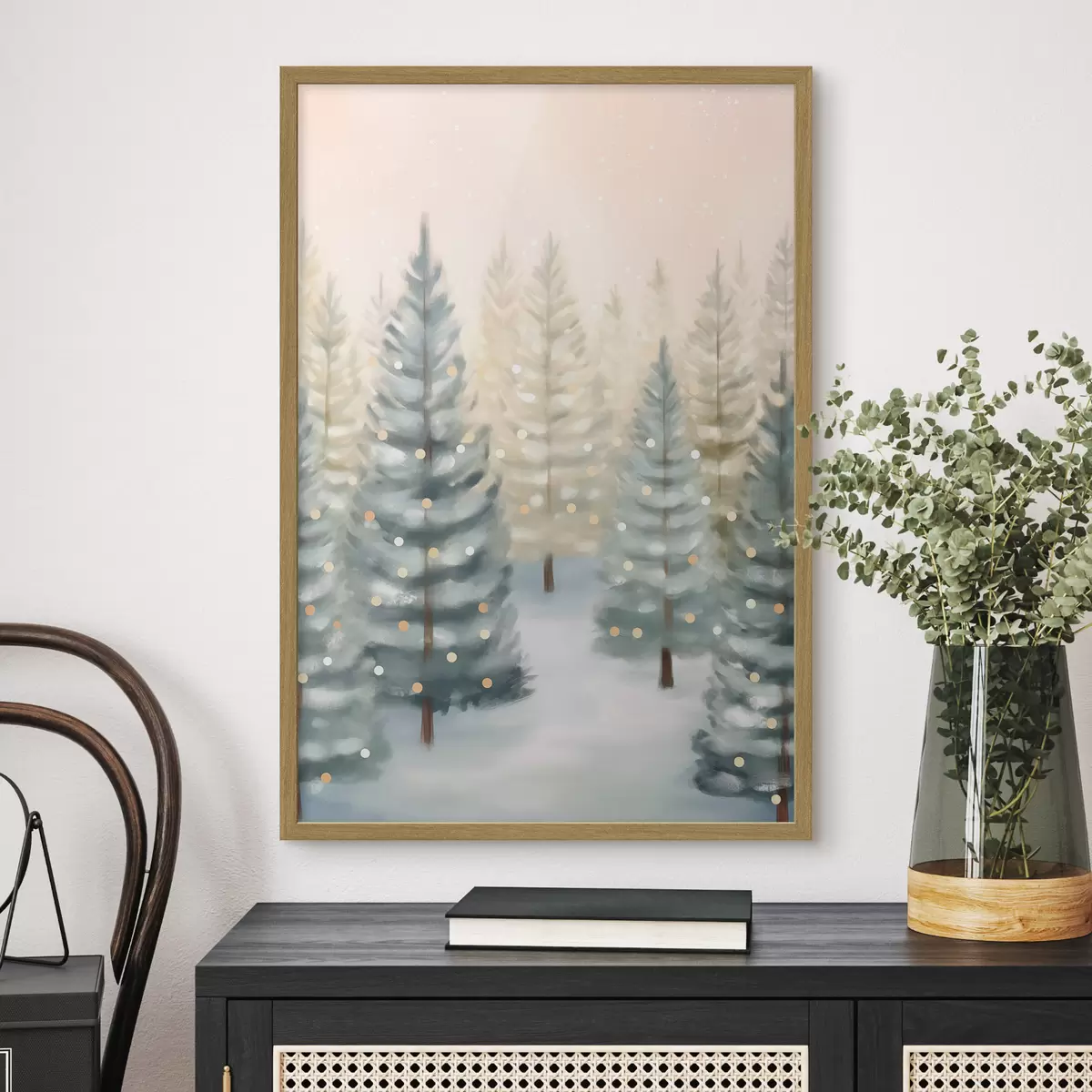 Poster Weihnachtswald f46456