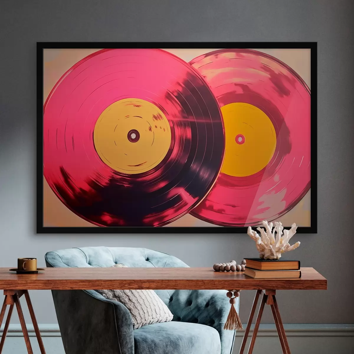 Poster Farbige Schallplatten f46459