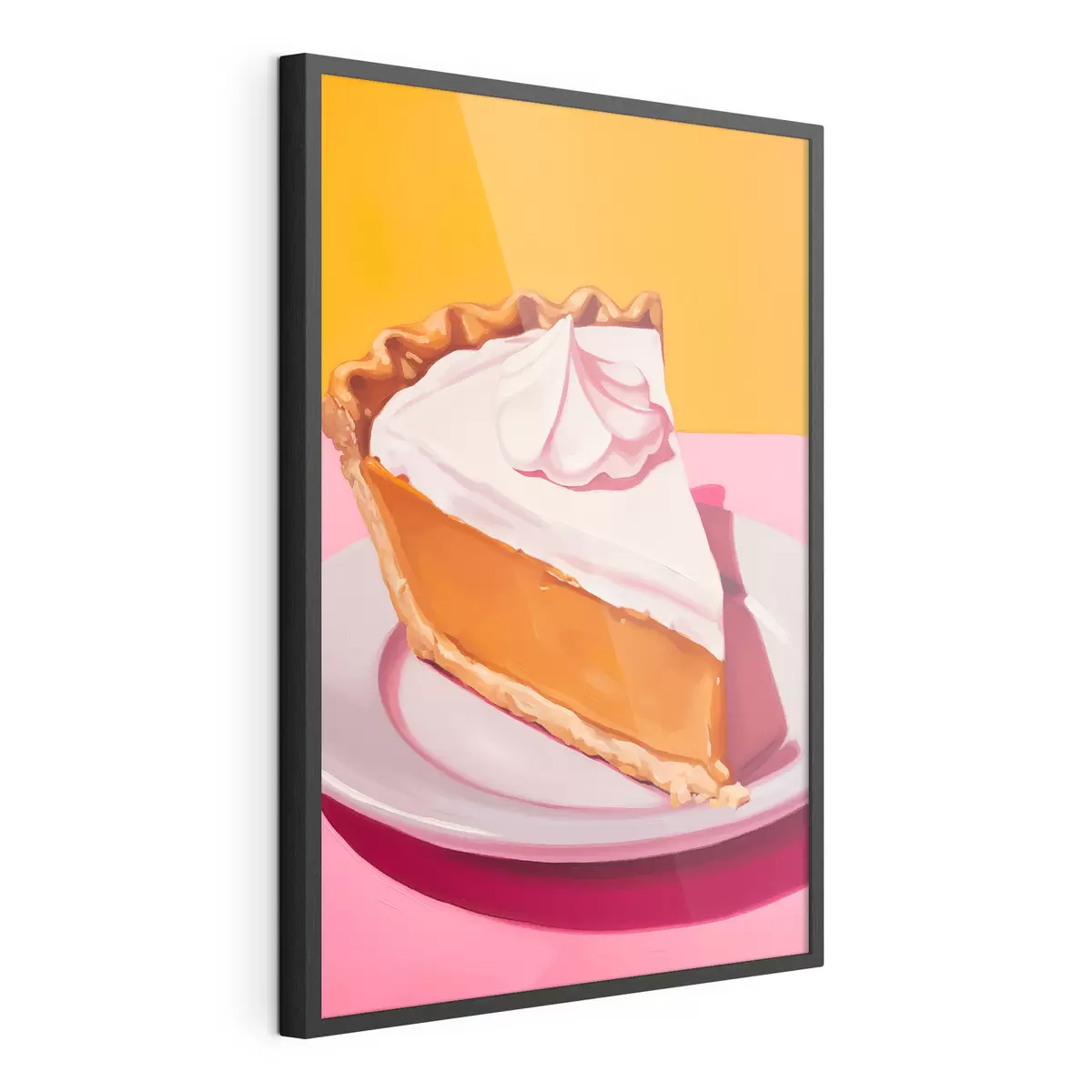 Poster Stück Kürbiskuchen. Pop-Art-Illustration f46462