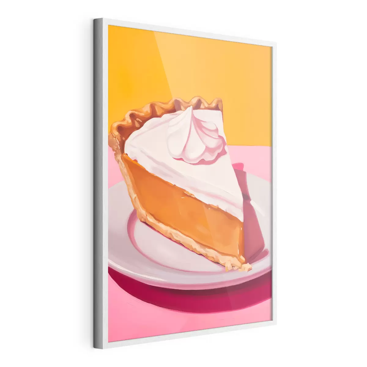 Poster Stück Kürbiskuchen. Pop-Art-Illustration f46462