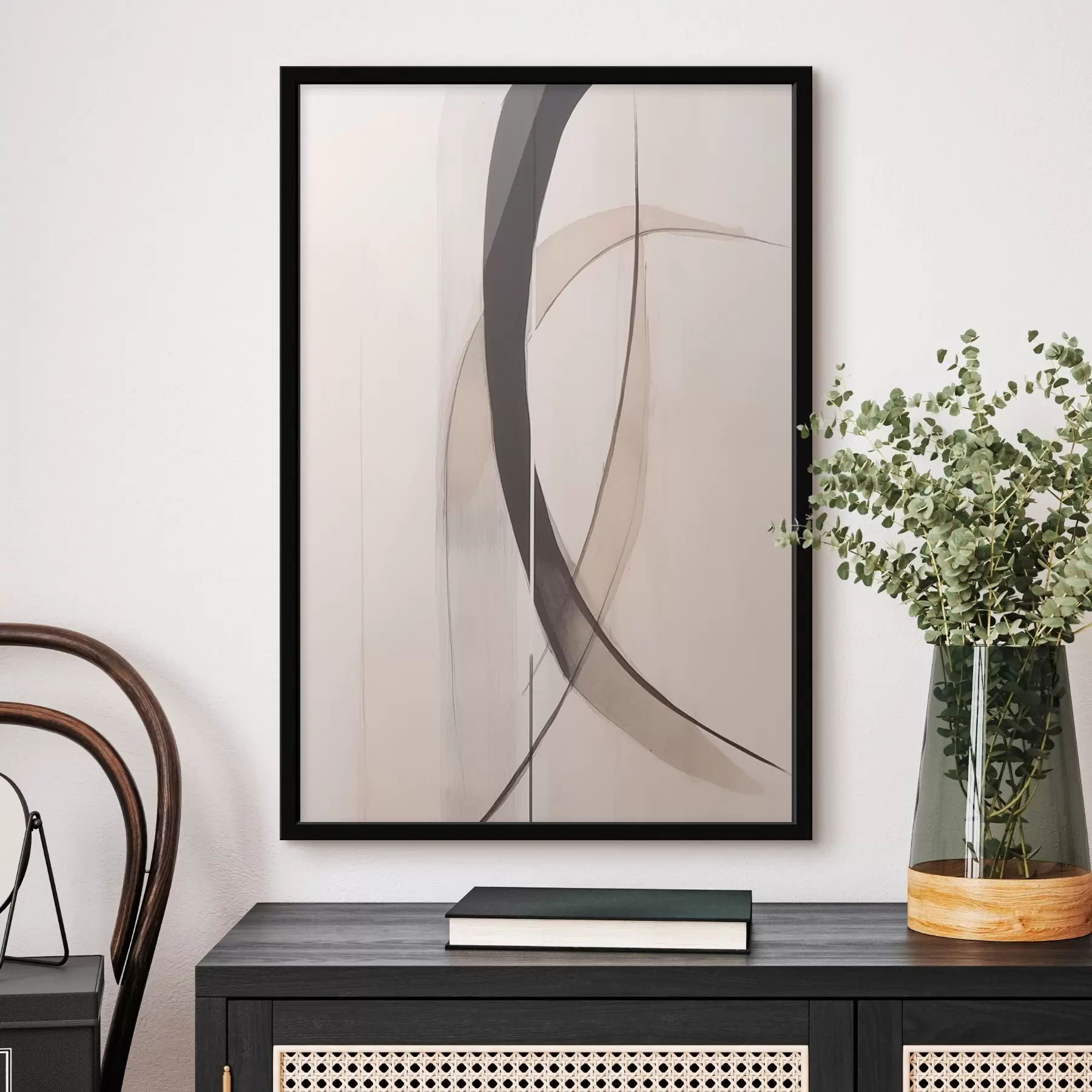 Fototapete Elegante Kalligraphie. Abstraktion f46468