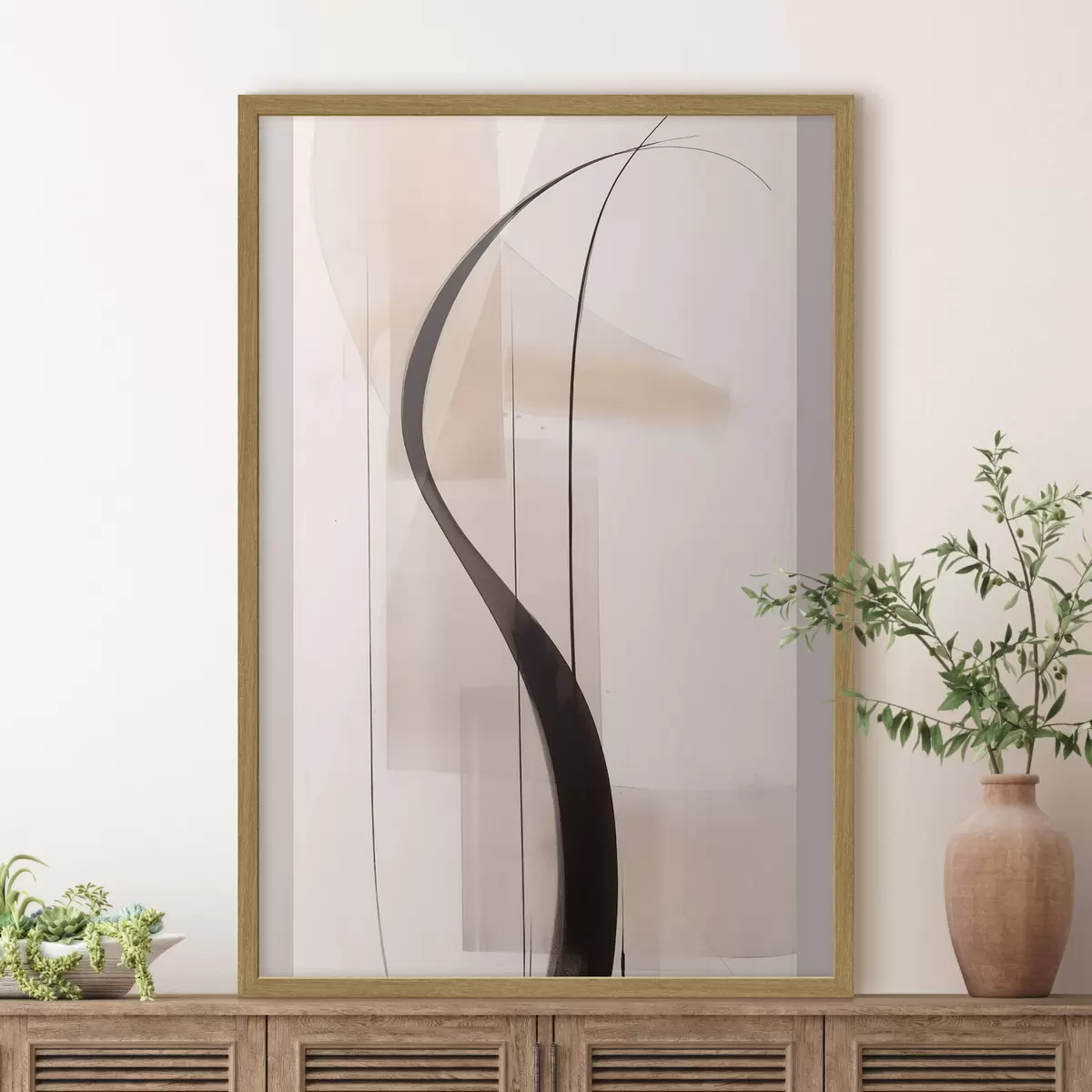 Poster Elegante Kalligraphie. Abstraktion f46469