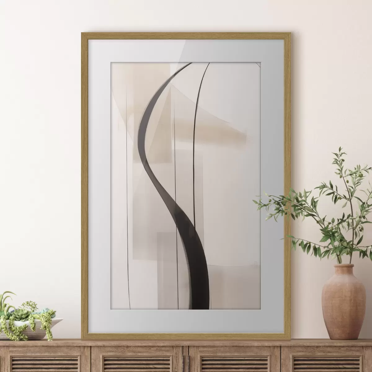 Poster Elegante Kalligraphie. Abstraktion f46469