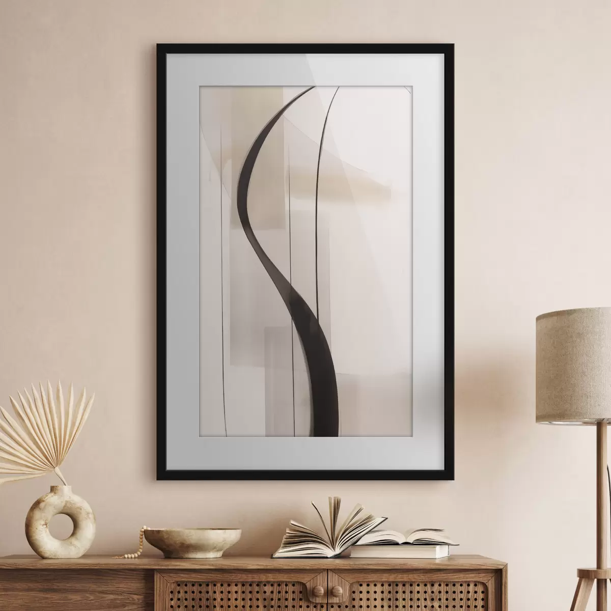Poster Elegante Kalligraphie. Abstraktion f46469