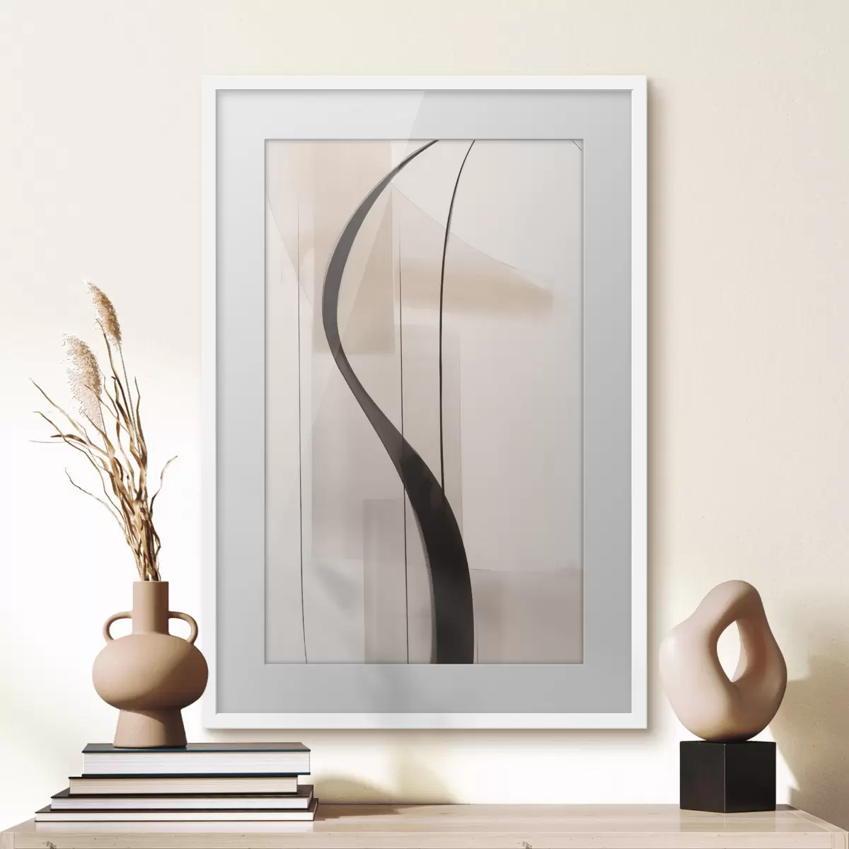 Poster Elegante Kalligraphie. Abstraktion f46469