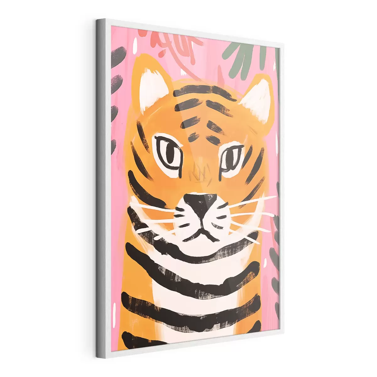 Poster Tiger im Gouache-Stil f46554