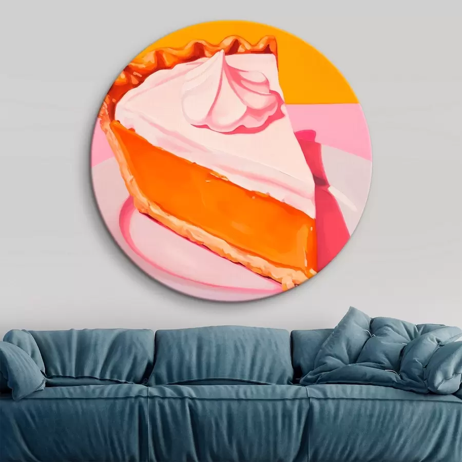 Fototapete Stück Kürbiskuchen. Pop-Art-Illustration r46462