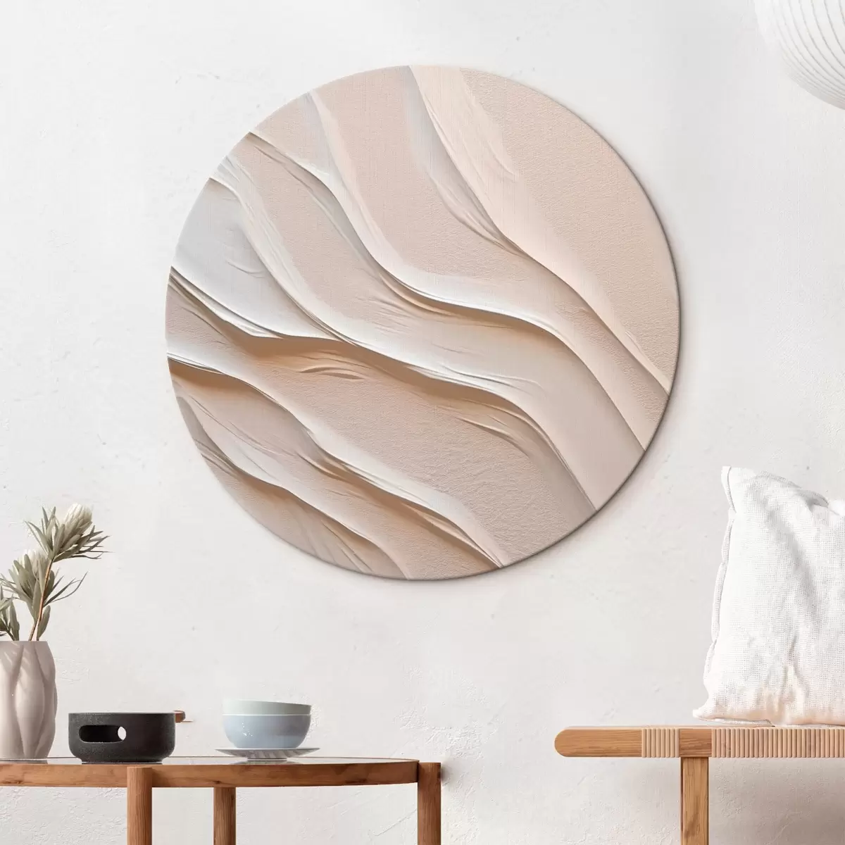Runde Wandbilder Wellen, Abstraktion r46555