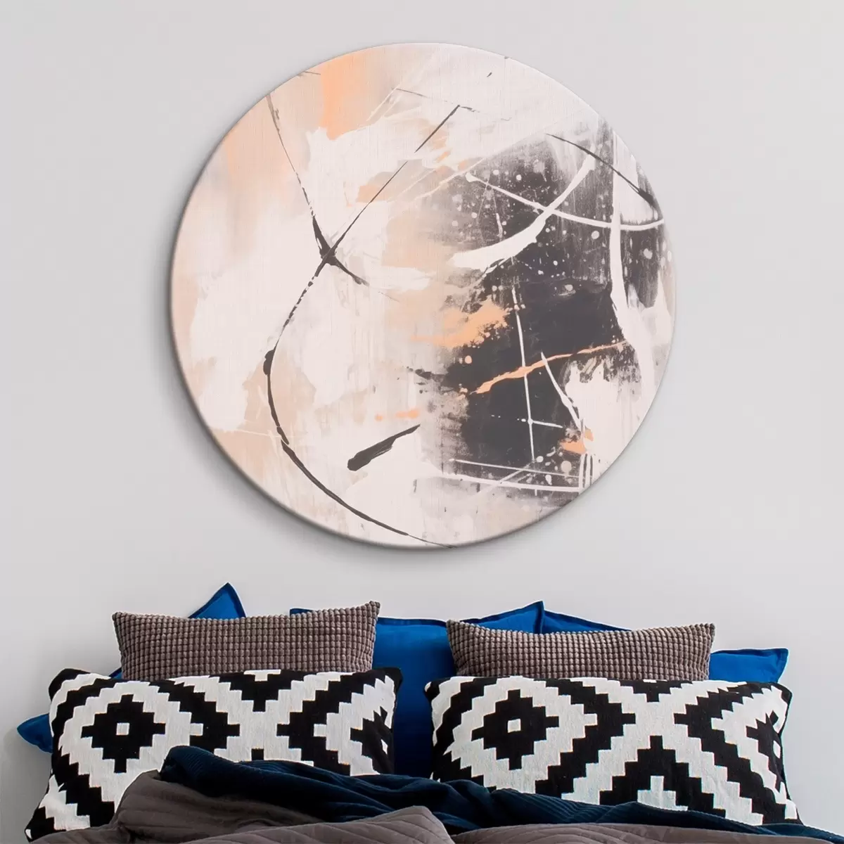 Runde Wandbilder Kontrastreicher Expressionismus r46557