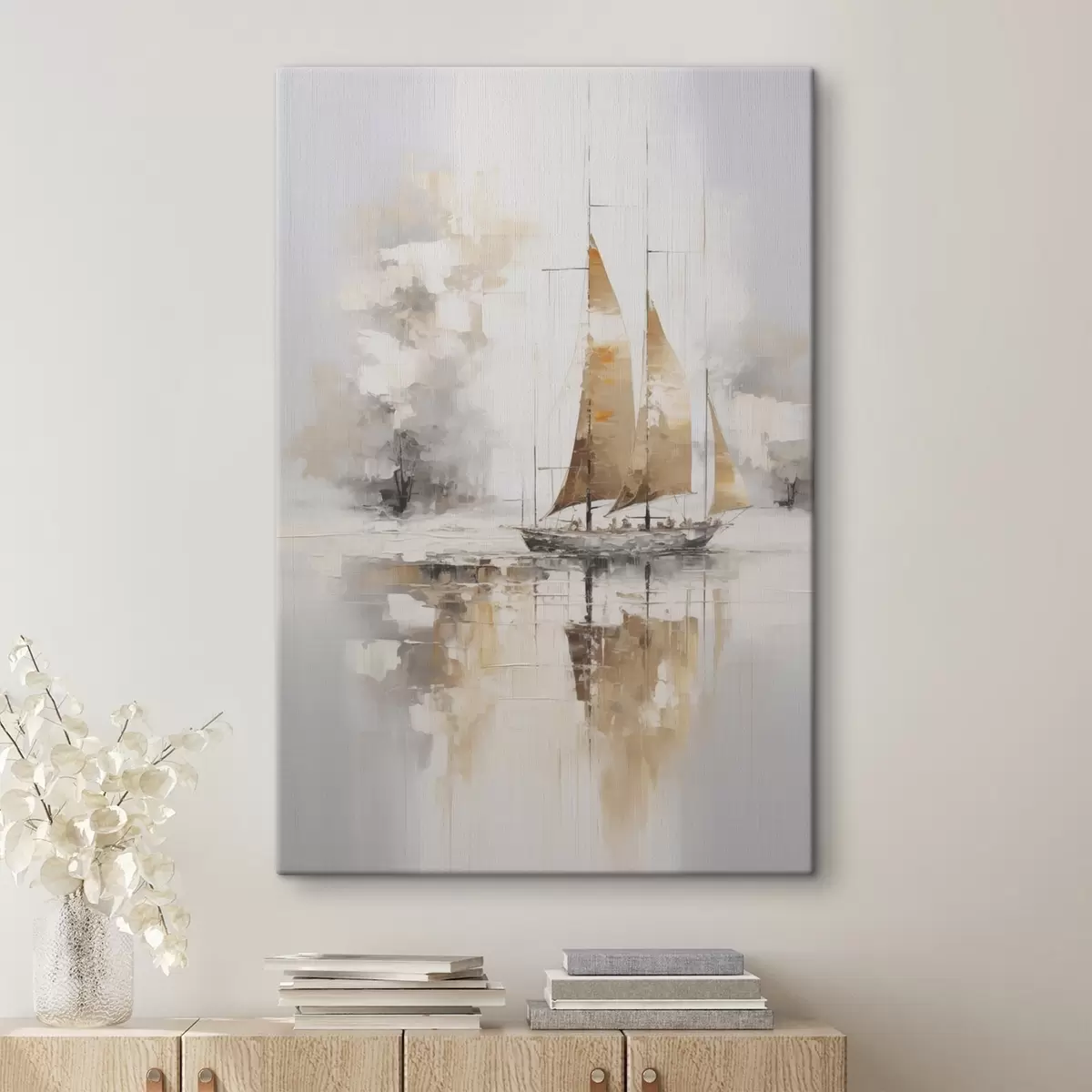 Fototapete Segelboot-Imitationsgemälde s46565