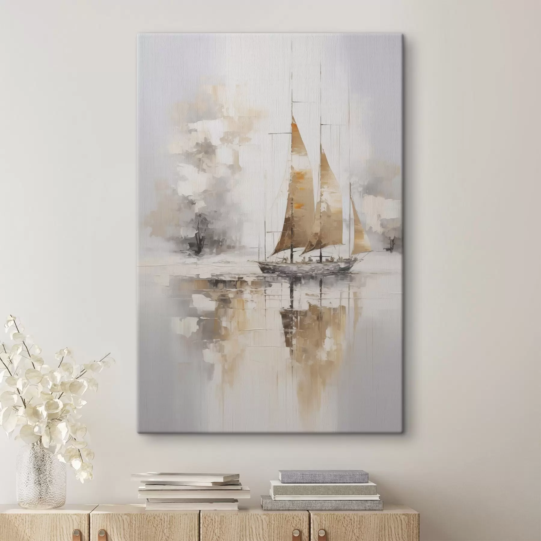 Fototapete Segelboot-Imitationsgemälde s46565